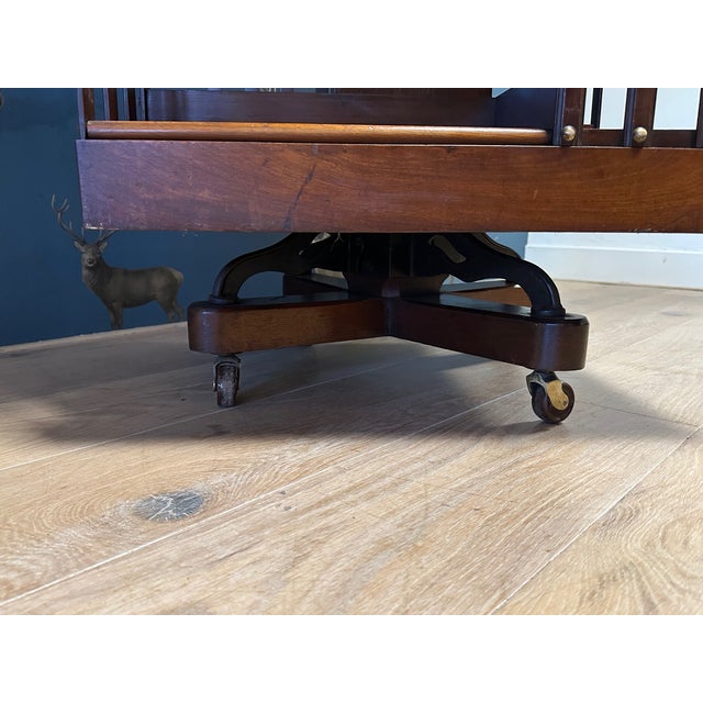 Large Revolving Bookcase, 1890s For Sale - Image 9 of 10