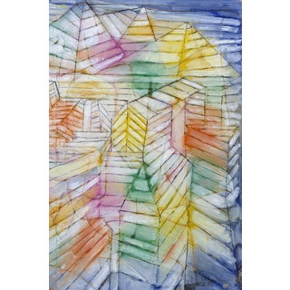1920 Theater Mountain Construction Modernist Multicolor Fine Art Print by Paul Klee — 8" X 12" For Sale
