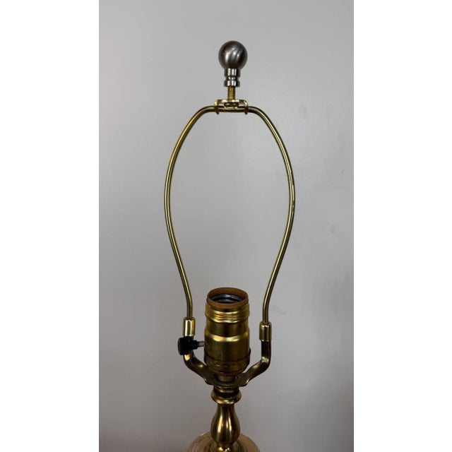 Metal Mid 20th Century Murano Pink and Gold Glass Table Lamps W/ Coordinating Parchment Shades - a Pair For Sale - Image 7 of 16