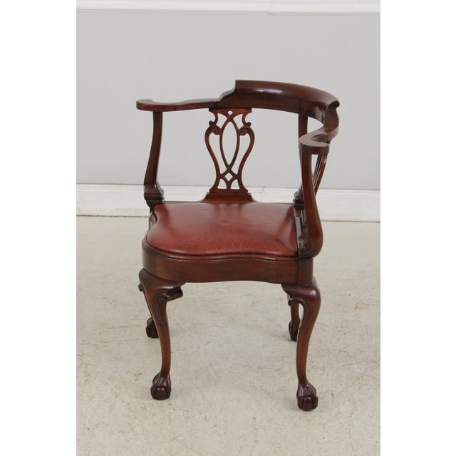 Southwood & Co. Southwood Ball & Claw Mahogany Corner Chair For Sale - Image 4 of 17