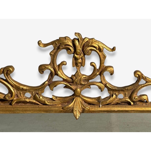 Friedman Brothers, Large Ornate Wall Mirror, Giltwood, Mirror, Usa, 1950s For Sale - Image 4 of 10