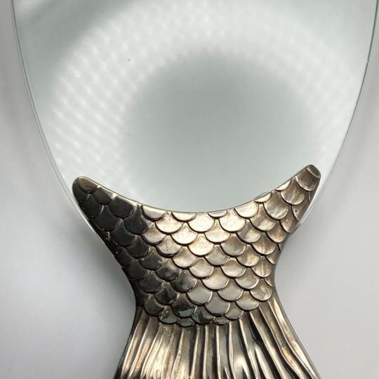 Vintage BMF/ Fritz Nagel Style Glass and Metal Fish Platter For Sale - Image 10 of 18