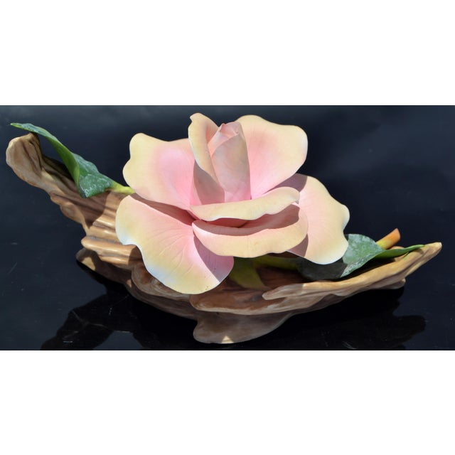 1950 American Express Rose Sculpture Edward Marshall Boehm Fine Bone China Handmade For Sale - Image 13 of 14