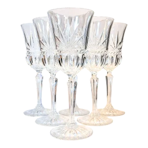 Grecian Crystal Goblets- Set of Six