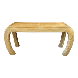 Vintage Curve Legged Pencil Reed Style Console Table