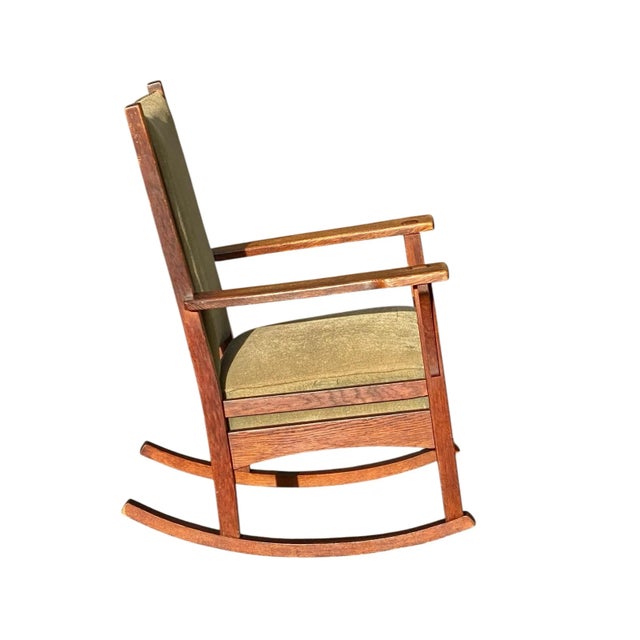 Brown Antique Arts & Crafts / Mission Oak L&jg Stickley Rocking Chair For Sale - Image 8 of 12