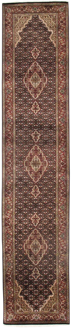 Pasargad NY Indian Tabriz Mahi Design Silk & Wool Rug - 2'6" X 12'2"