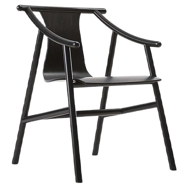 Model 03 01 Black Chair by Vico Magistretti For Sale