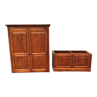 Ethan Allen Country Crossing Media Console - 2 Pieces For Sale