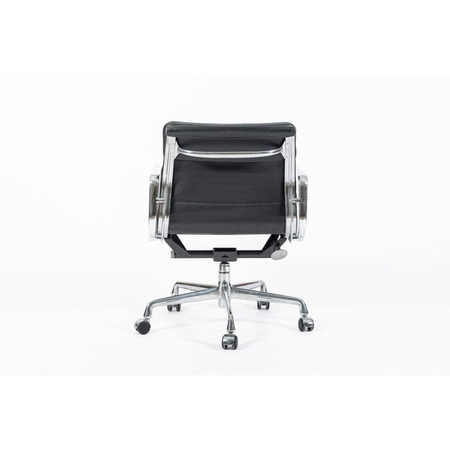 Eames for Herman Miller Soft Pad Black Leather Desk Chair 2000s For Sale In Detroit - Image 6 of 13