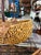 Vintage Hand Woven Wicker Basket With Brown Handle For Sale - Image 10 of 10