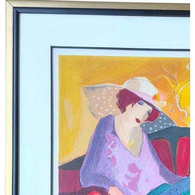 Monumental Itzchak Tarkay Signed Serigraph "Seated Lady in Purple" – Limited Edition 75/350 For Sale In Portland, ME - Image 6 of 13