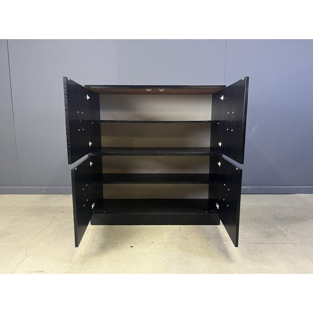 Black Brutalist Black Bar Cabinet, 1970s For Sale - Image 8 of 11