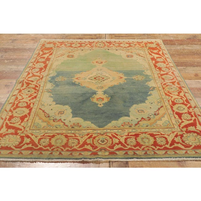 Textile Vintage Persian Tabriz Rug - 04'02 X 06'02 For Sale - Image 7 of 9
