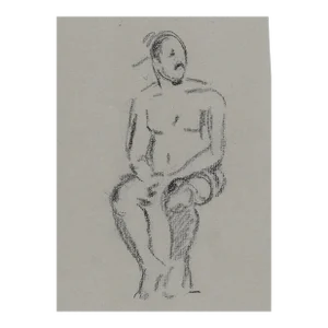 Hayward Cirker Male Nude Drawing