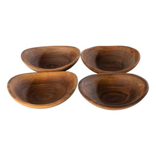 4 Andrew Pierce Turned Wood Live Edge Bowls For Sale