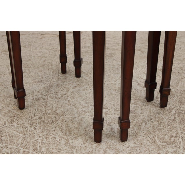 Maitland Smith Flame Mahogany Nesting Stack Tables For Sale - Image 12 of 16