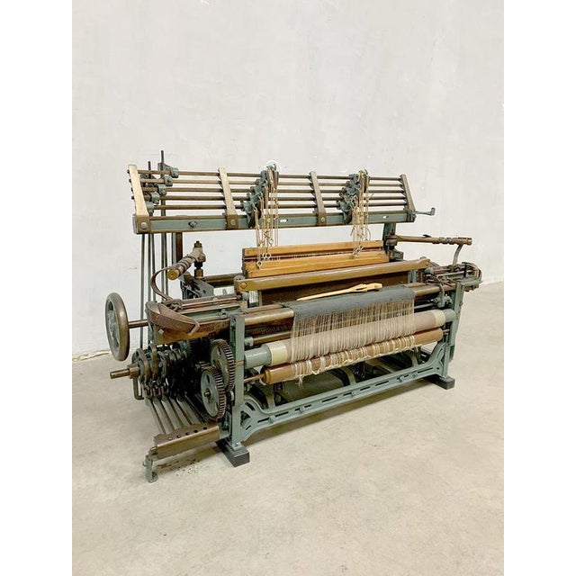 Antique Weaving Loom in Metal and Wood For Sale - Image 3 of 7