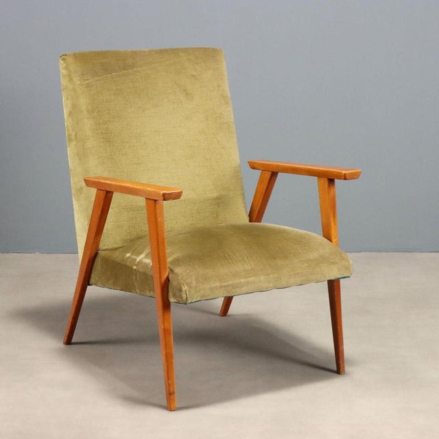 Vintage Lounge Chair in Beech, 1960s For Sale - Image 9 of 9