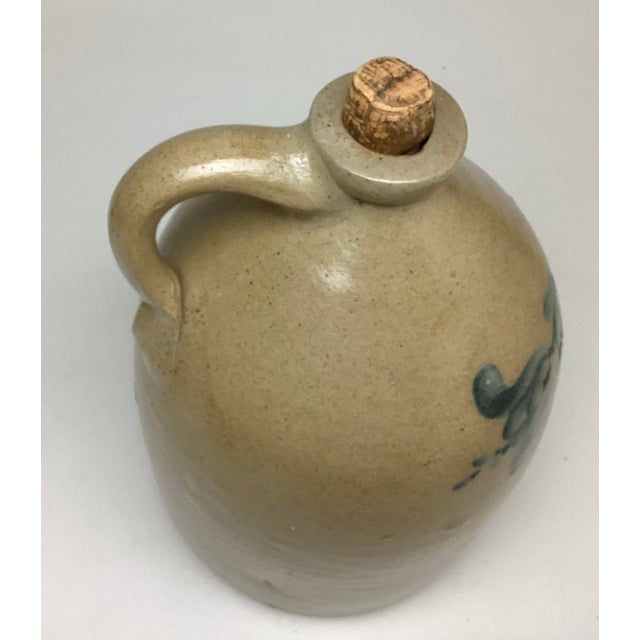 American Antique American Blue Flower Decorated 2 Gallon Jug For Sale - Image 3 of 8