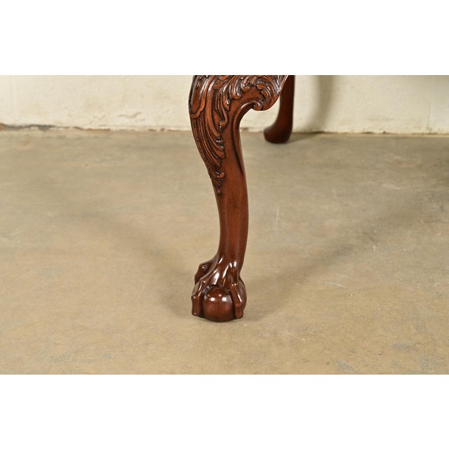 Kittinger Chippendale Carved Mahogany Open Arm Library Chairs | Set of Four For Sale - Image 12 of 18