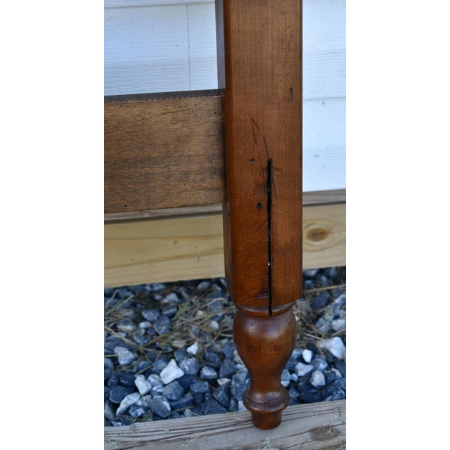 Vintage Queen Size Americana Style Cherry Wood Headboard W/Spindles For Sale - Image 4 of 12