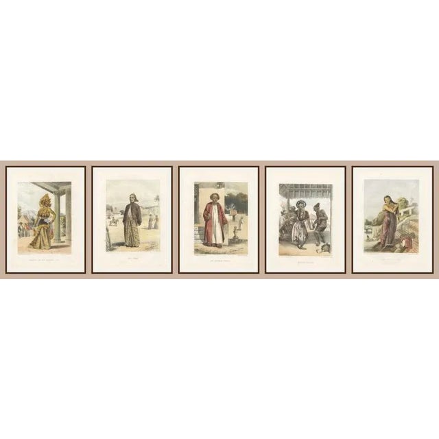 Antique javanese costume lithographs – set of five by f. Hardouin, c.1840 this fine set of five original lithographs...