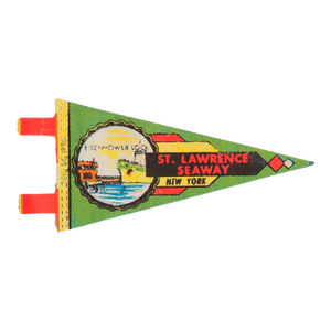 Vintage Saint Lawrence Seaway New York Felt Flag Pennant