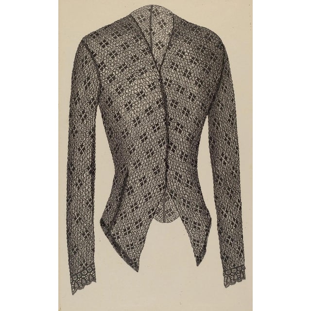 American Contemporary Reproduction Print of Joseph L. Boyd Black Lace Jacket For Sale - Image 3 of 3