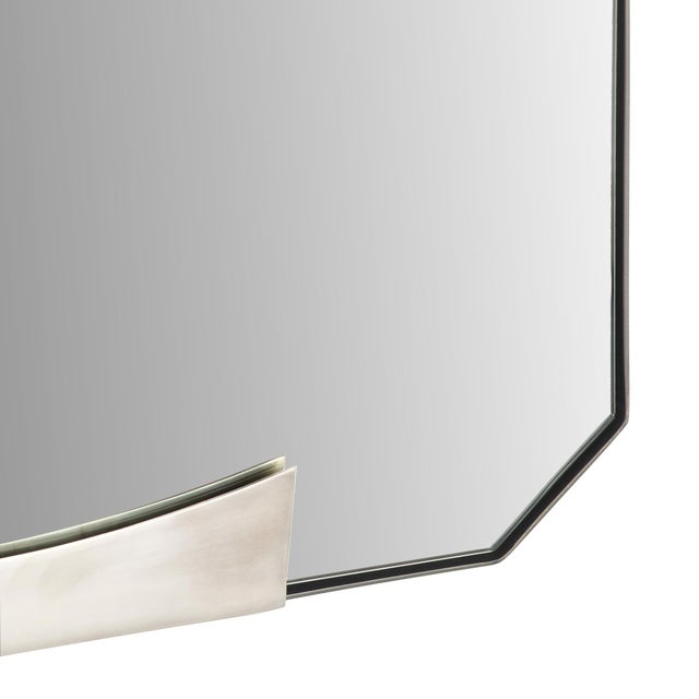 Modern Arteriors Home Kris Silver Iron Rectanglar Mirror For Sale - Image 3 of 6