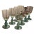 1960s Rare Set of 8 Villeroy & Boch Isabelle Green Wine Glasses For Sale