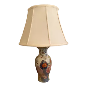 Vintage “Tobacco Leaf” Porcelain Lamp