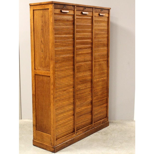 Vintage Filing Cabinet in Oak, 1920s For Sale - Image 3 of 13