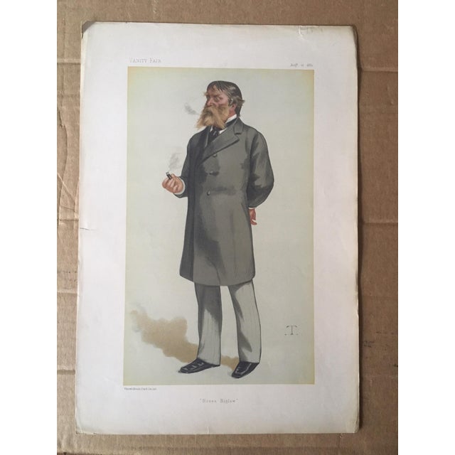 Contemporary Antique Caricature of James Russell Lowell For Sale - Image 3 of 3