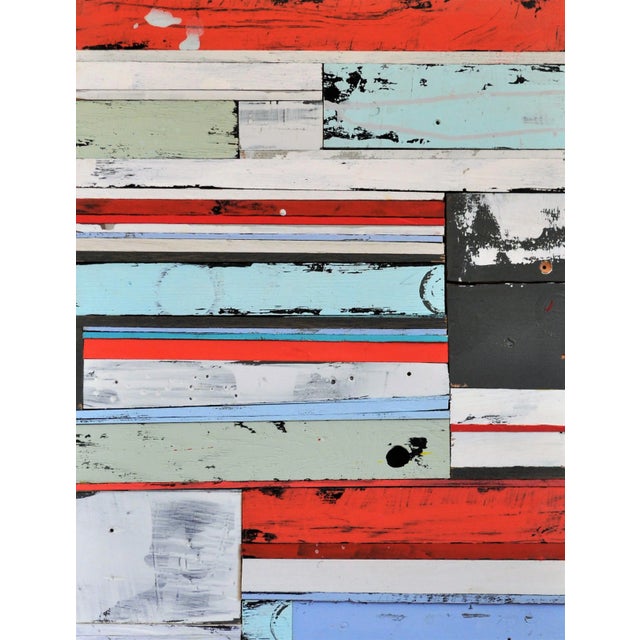 Textural Painting on Assembled Wood "Rorschach" Original Artwork by Rebecca Klundt For Sale