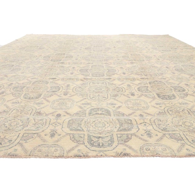 Farmhouse Vintage Modern Transitional Area Rug - 11'08 X 14'04 For Sale - Image 3 of 10