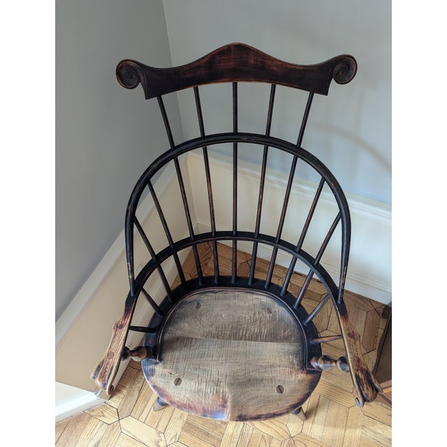 Traditional 1990s Jeff Koopus Windsor Armchair For Sale - Image 3 of 12