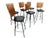 Bring timeless mid-century style to your kitchen, bar, or entertaining space with this exceptional set of six vintage bar...