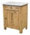 Antique European Pine and Marble Side Table or Nightstand For Sale