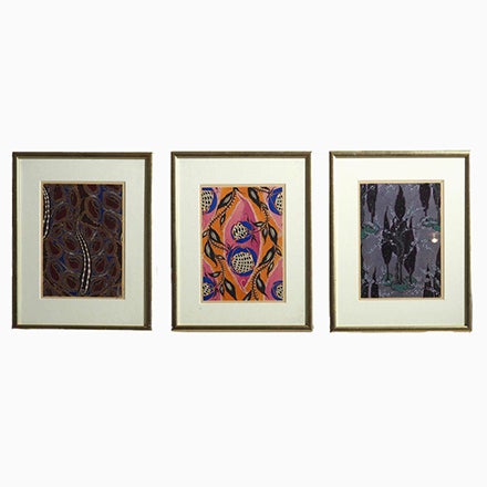 Antique Woodcut in the Style of Matisse, 1910s, Set of 3, in Good conditions. Designed 1890 to 1919