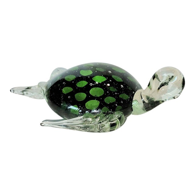 1970s Murano Blown Glass Turtle Paper Weight by Minchella For Sale