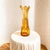 Mid-Century Modern Sękacz Amber Glass Vase from Huta Szkła Ząbkowice, Poland, 1970s For Sale - Image 3 of 6