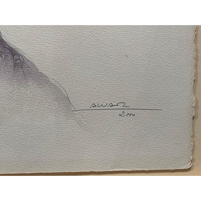 Paper Sunol Alvar Fruits & Flowers Art Watercolor with Custom Frame Hand Signed For Sale - Image 7 of 7