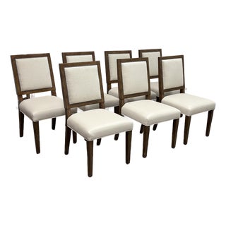 DC Custom by Jose Chavez Leather Dining Chairs, Set of Seven For Sale
