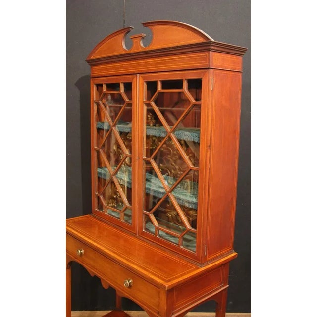Antique Edwardian Sheraton Cabinet For Sale - Image 3 of 15