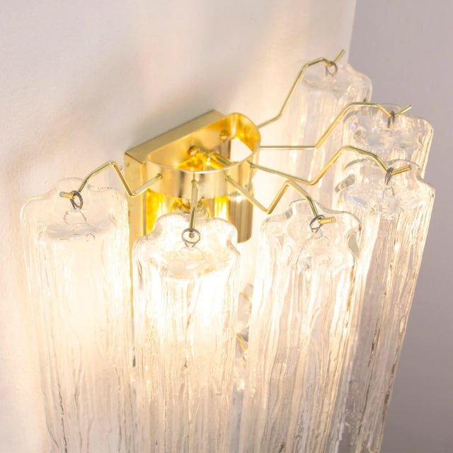 Metal Large Wall Light in Murano Glass, Italy, 1990s For Sale - Image 7 of 11