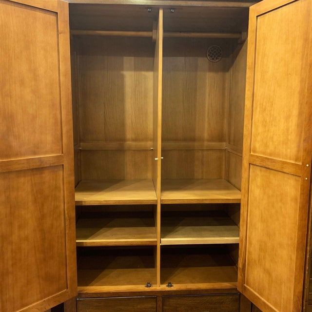 2020s Mission 2 Door / 2 Drawer Armoire For Sale - Image 5 of 11