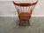 1980s Duckloe Solid Cherry Fan Back Windsor Arn Chair For Sale - Image 5 of 6