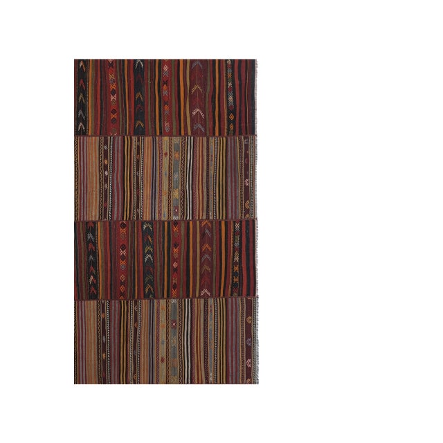 1960s 1970s Handmade Turkish Striped Kilim Rug 8'9'' X 11'7'' For Sale - Image 5 of 12