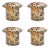 Celia 4-Piece Opal Confetti Glass Candle Holder / Vase, Multicolor For Sale